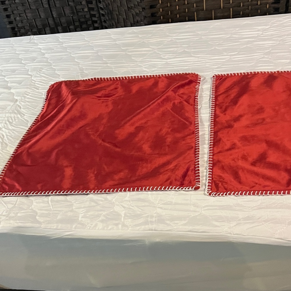 Red Satin Pillow Covers